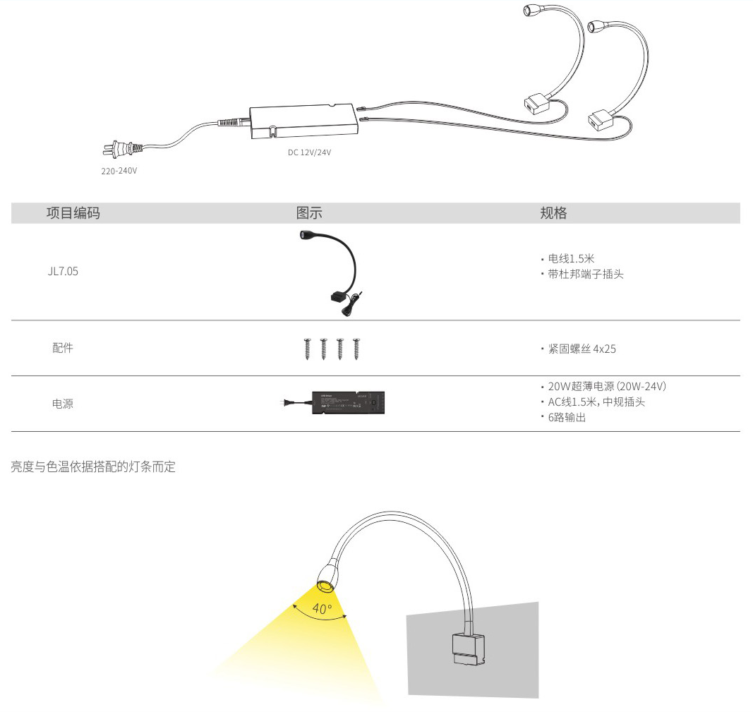 柏朗·閱讀燈 JL7.05(圖3) 柏朗·閱讀燈 JL7.05(圖3)